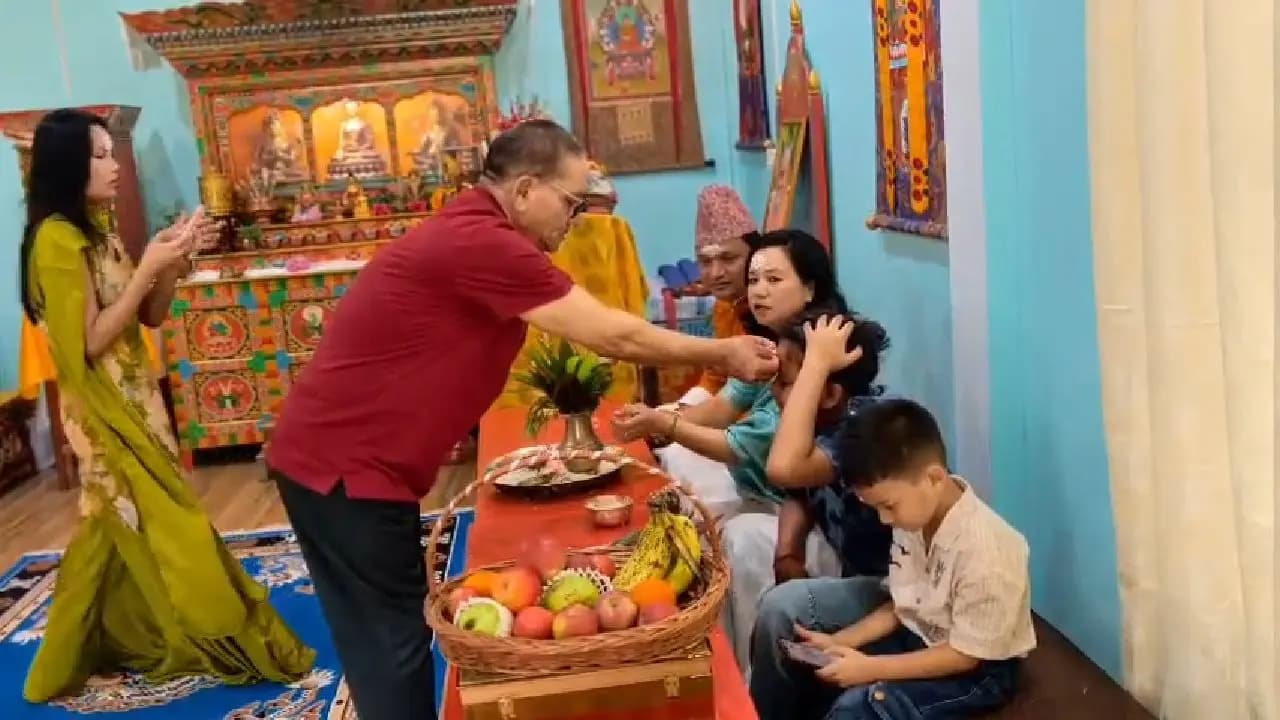 On Vijaya Dashami Gorkha community across the Dooars celebrated with  traditional tika 