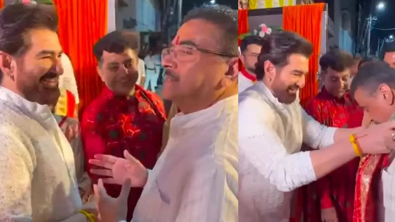 Cm suvendu Adhikari visits jeet house on vijaya dashami