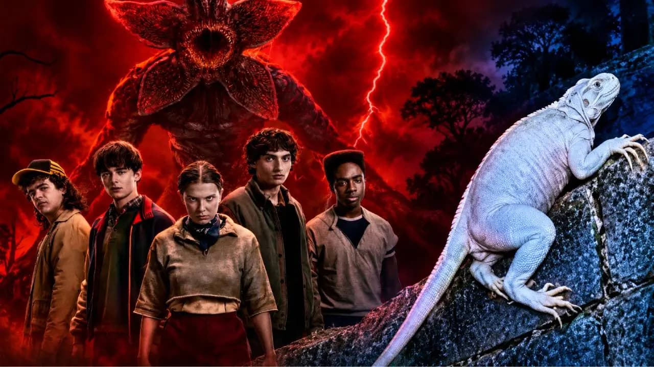 The bloodthirsty Demogorgon monster from Stranger Things at the American Mexican border