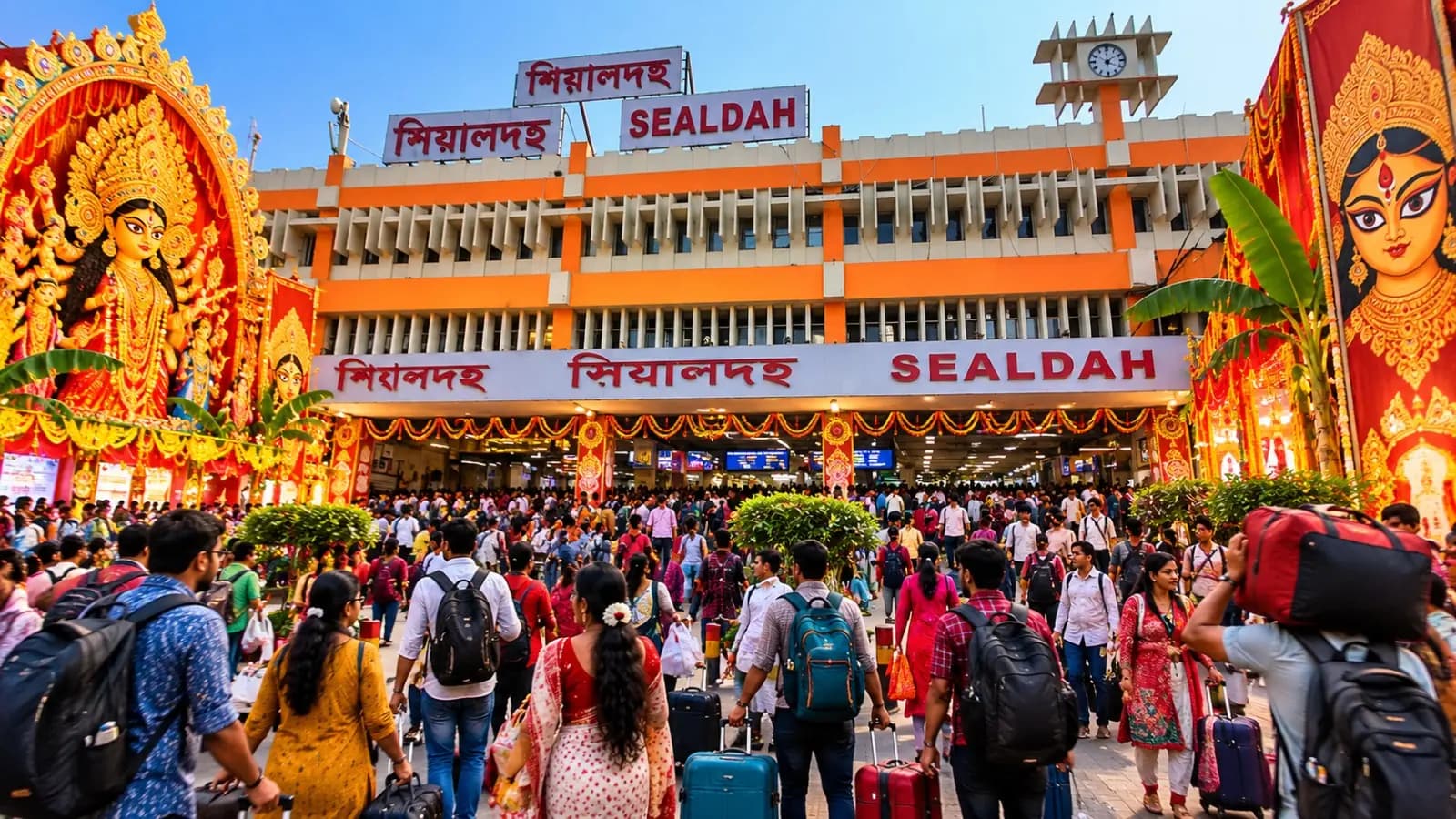 Sealdah Division Records 2.63 Crore Passengers During Durga Puja 2026