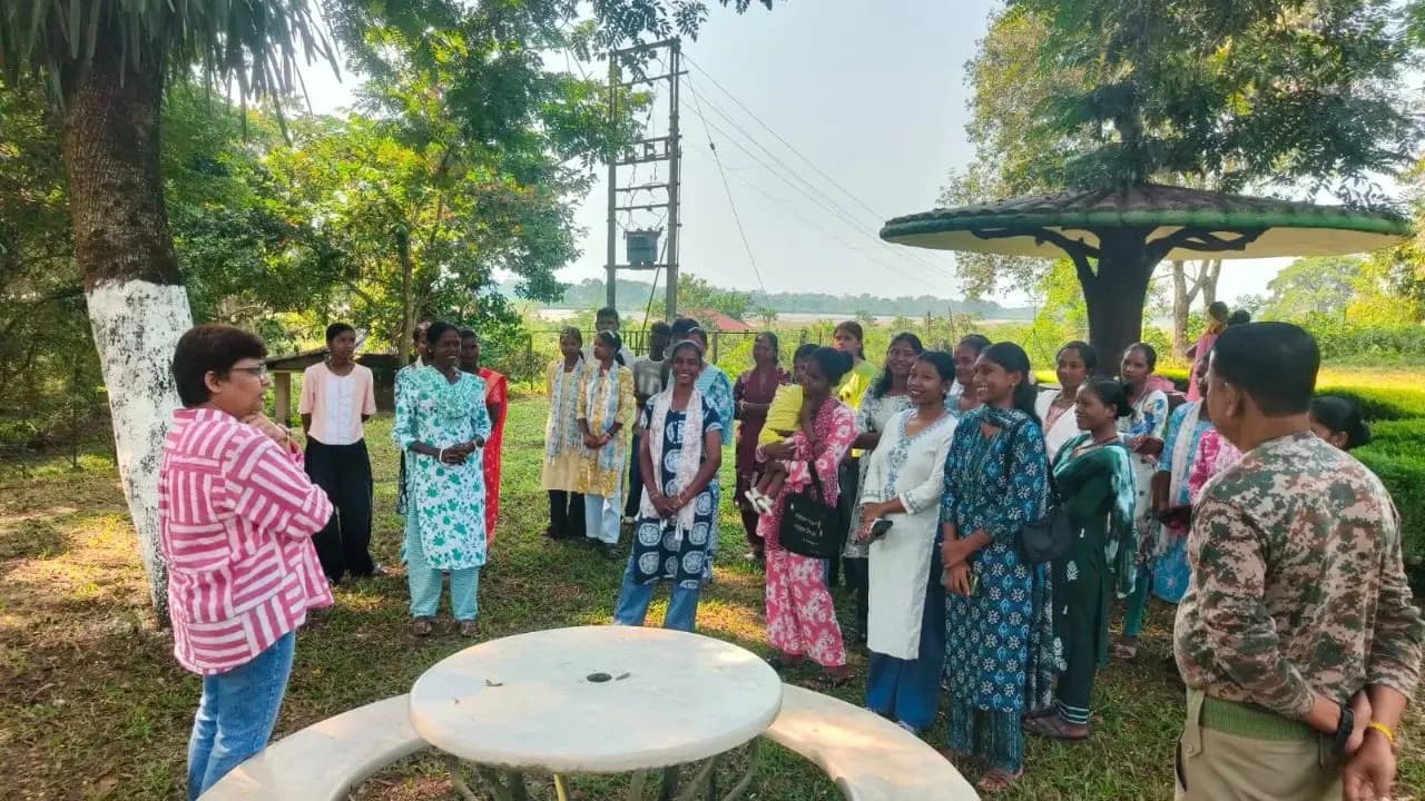 Lataguri Tourism Initiative: Environmental conservation initiative with women in Lataguri message on forest protection sustainable tourism