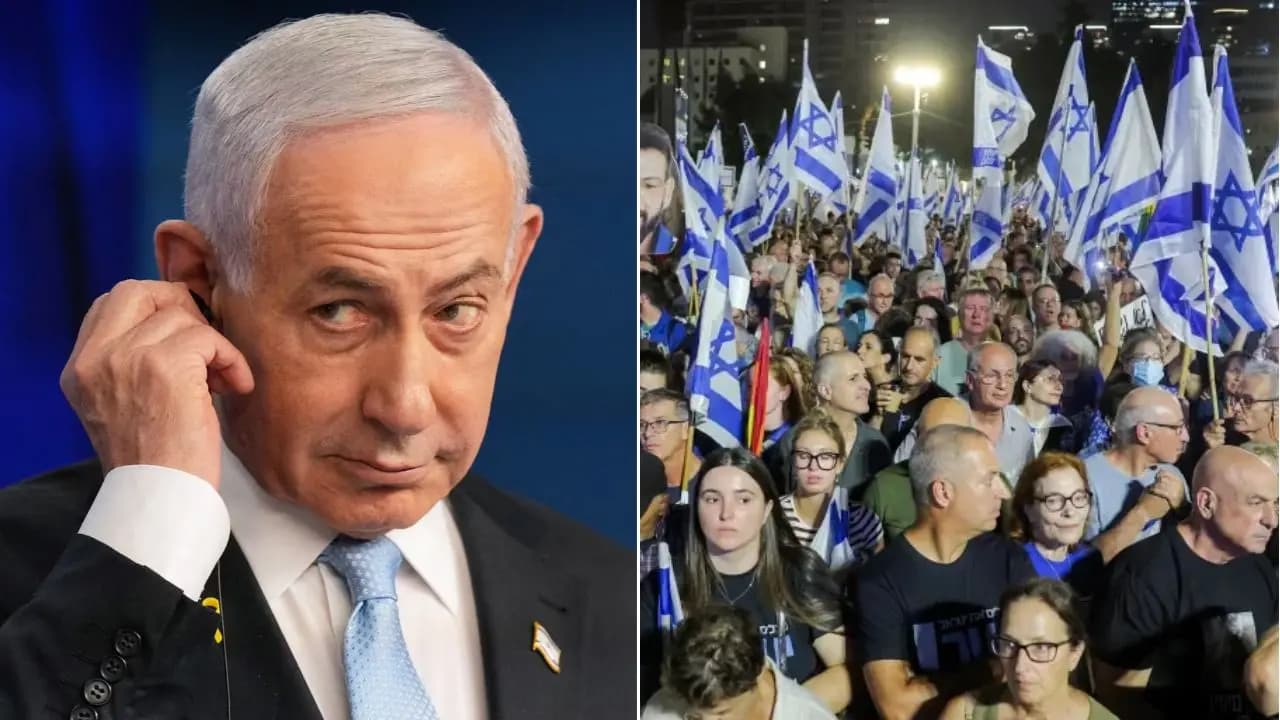 Israelis Rally Against Netanyahu: Thousands of Israeli Protesters rally against Netanyahu govt days before General election