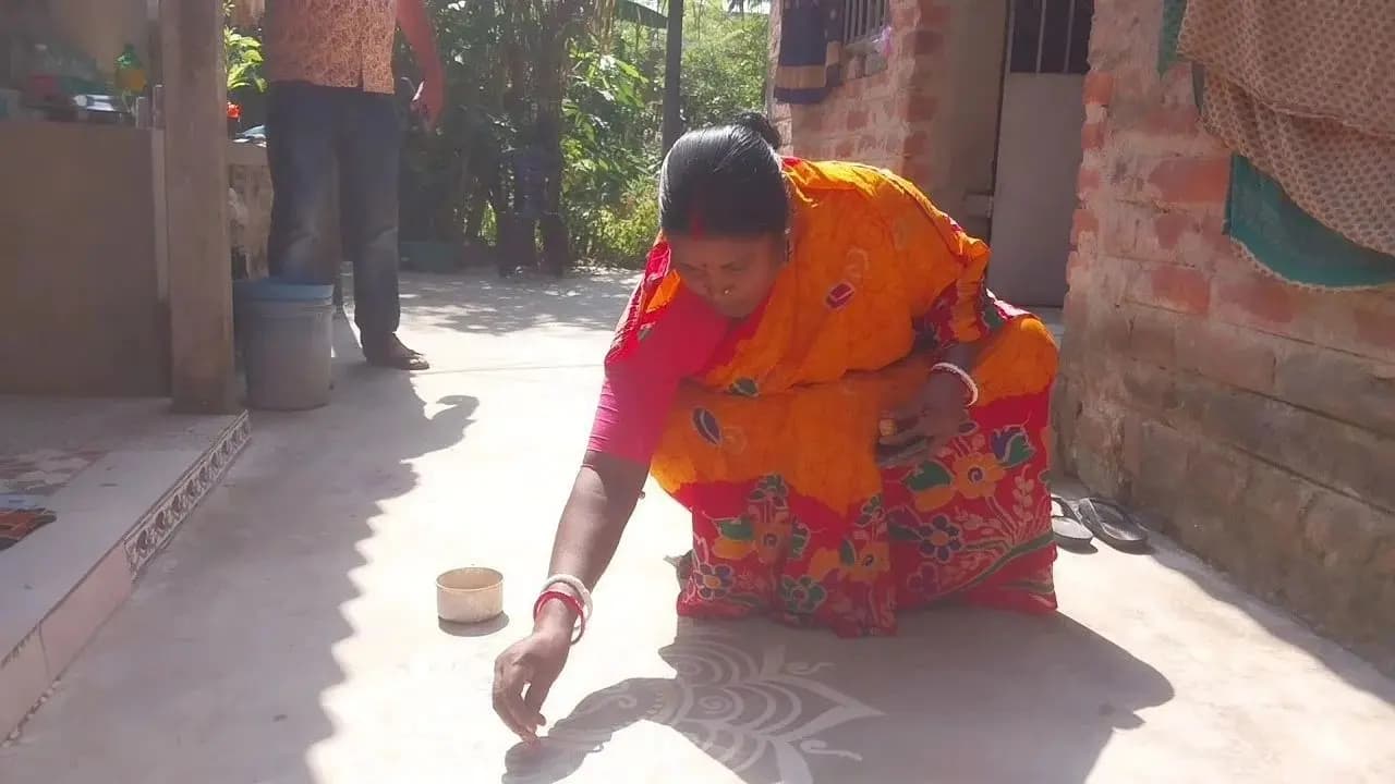 Kalija Maji In Lakshmi Puja: WB Minister Kalita Maji is busy at her mud house for Lakshmi Puja Arrangement