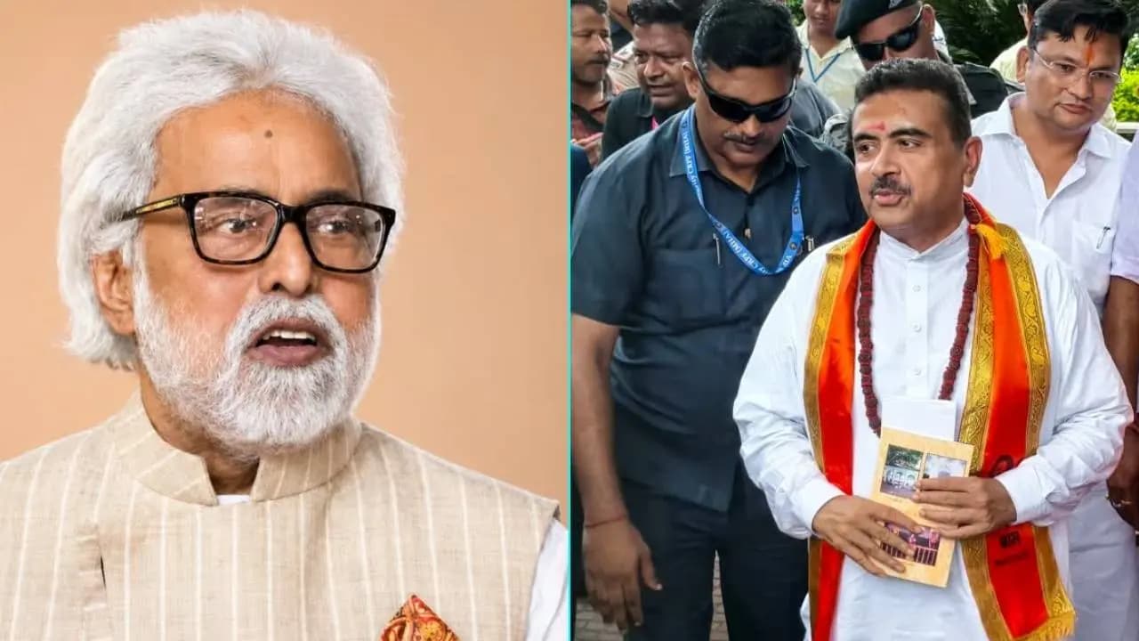CM Suvendu shows up at Sudip Banerjees house for the Lakshmi Puja at just a single call
