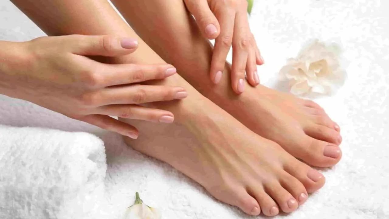 Use these ingredients in water for an at home pedicure 