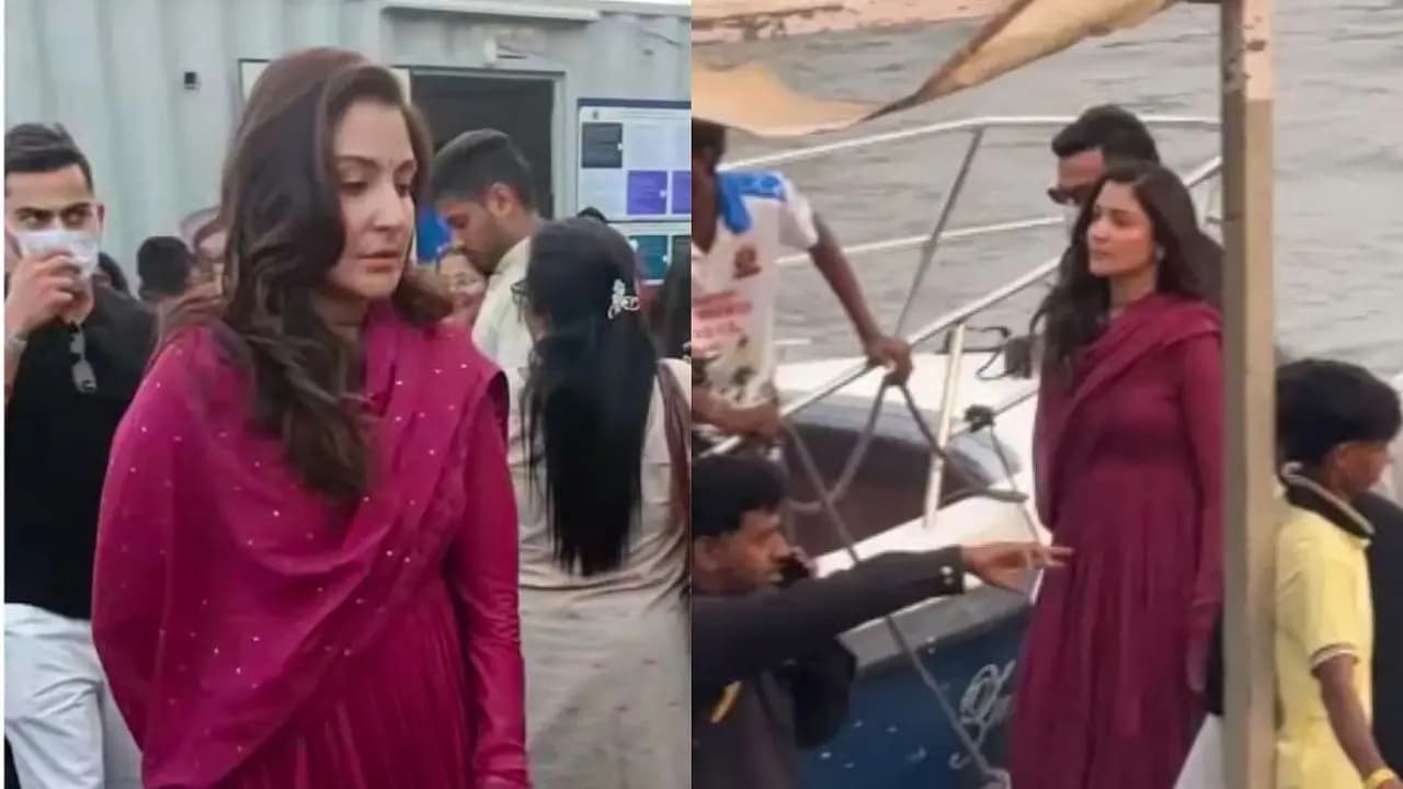 Anushka Sharma pregnant again netizens speculating this after seeing her with virat kohli in krishna das kirtan