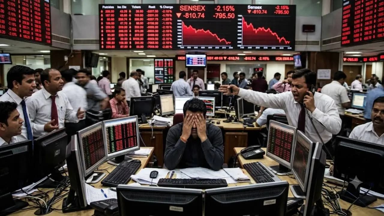 Stock Market Crash Today: Sensex falls nearly 800 points, Nifty slips below 22600 