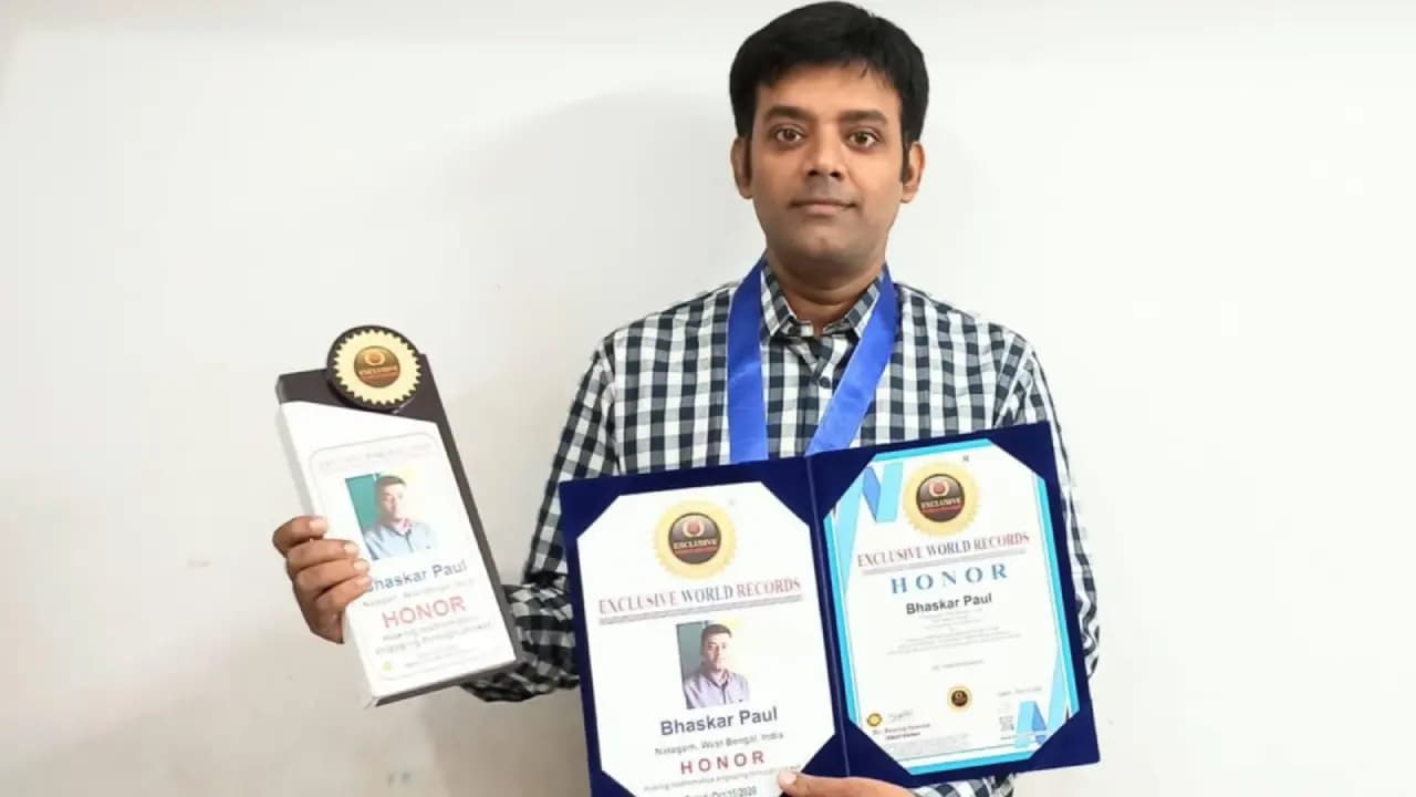 Math teacher Bhaskar Paul honored by Exclusive World Records for making mathematics engaging and accessible through cricket