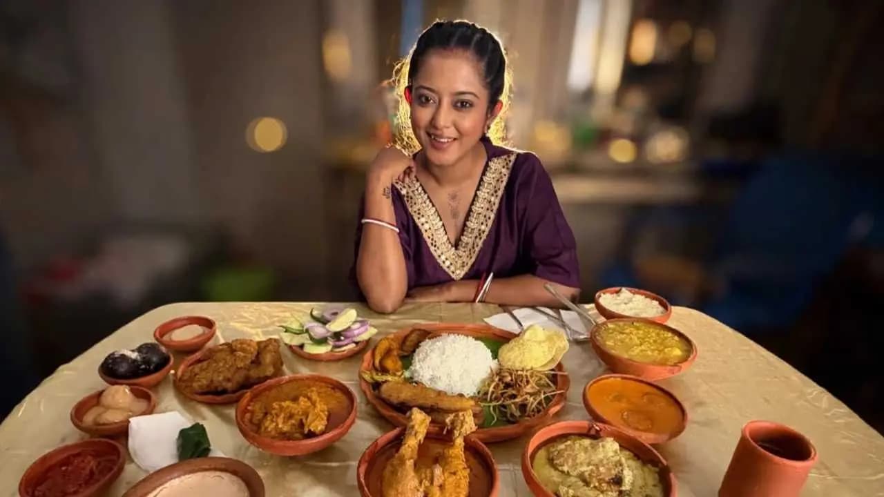 Femous bengali actress Shruti Das shares her first aiburo bhat ritual images 