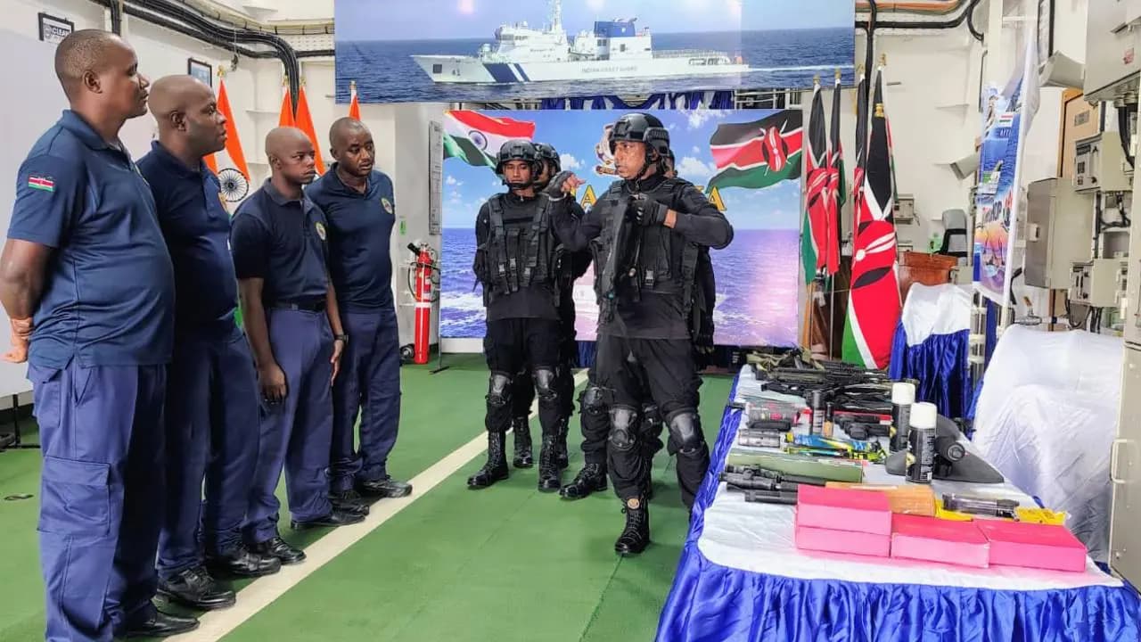 Indian Coast Guard ship ‘Varaha’ at Mombasa port to further strengthen maritime cooperation between India and Kenya