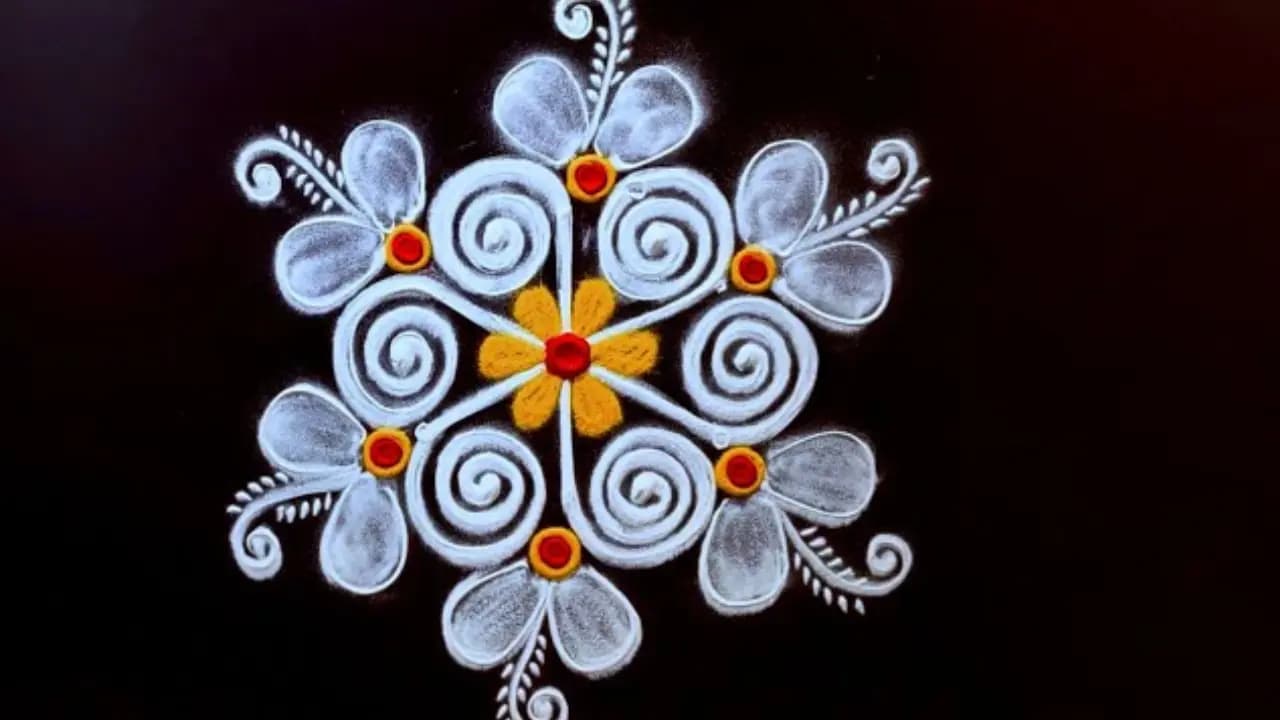 Rangoli created using Rice Flour, Know Significance of Ancient Tradition