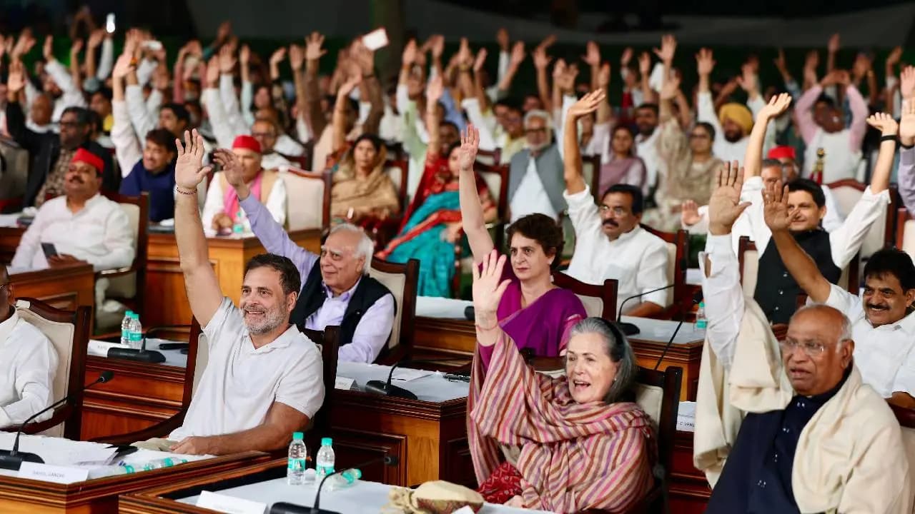 INDIA Bloc Impeaches Gyanesh Kumar At Mock Parliament, BJP Leaders Slams Rahul Gandhi