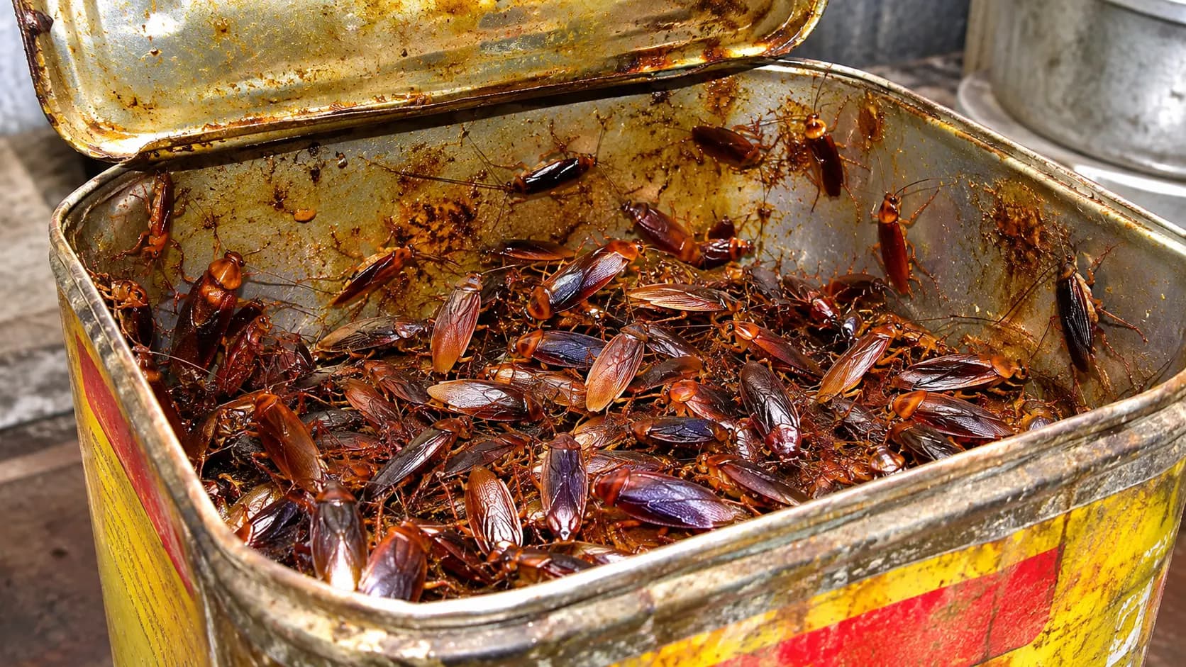 Food security under question: During an operation by the Food Safety Department cockroaches were found inside drums at an oil mill in Debanandapur Gram Panchayat Bandel