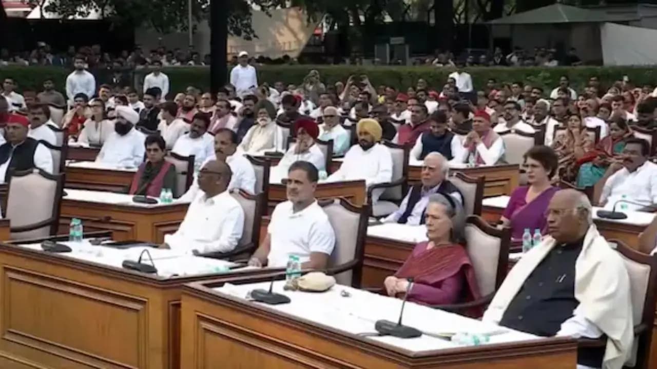 INDIA Bloc Mock Impeachment: INDIA Blocs Mock Impeachment Of Gyanesh Kumar Begins At M Kharges House BJP Jabs Rahul Gandhi