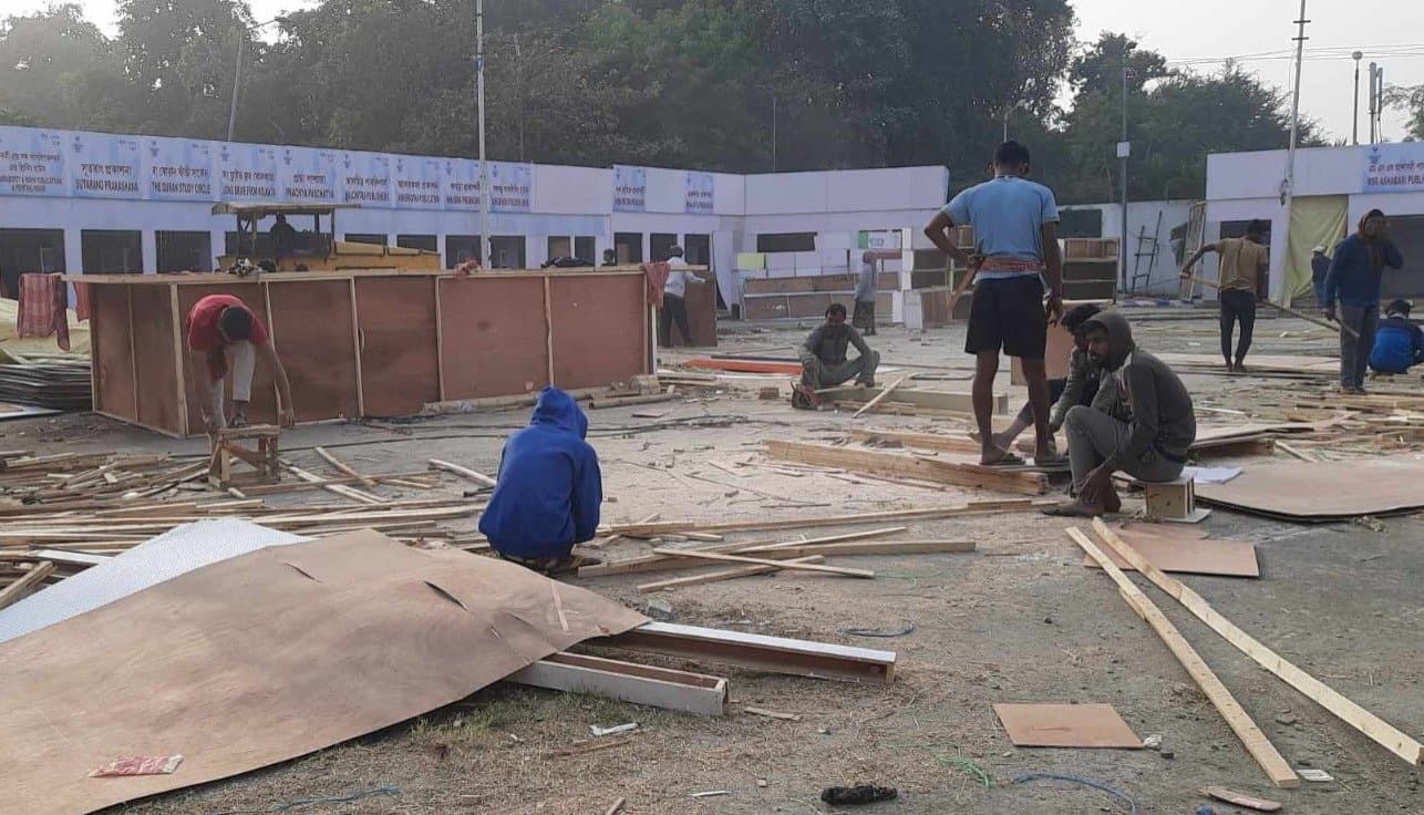 Final Preparation is going on for international Kolkata Book fair