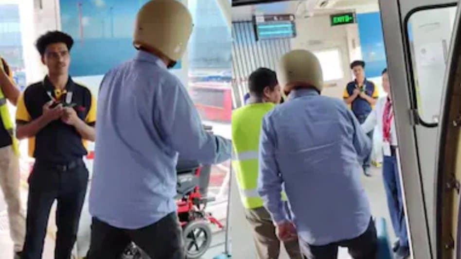 This Man Wore A Helmet On Air India Flight