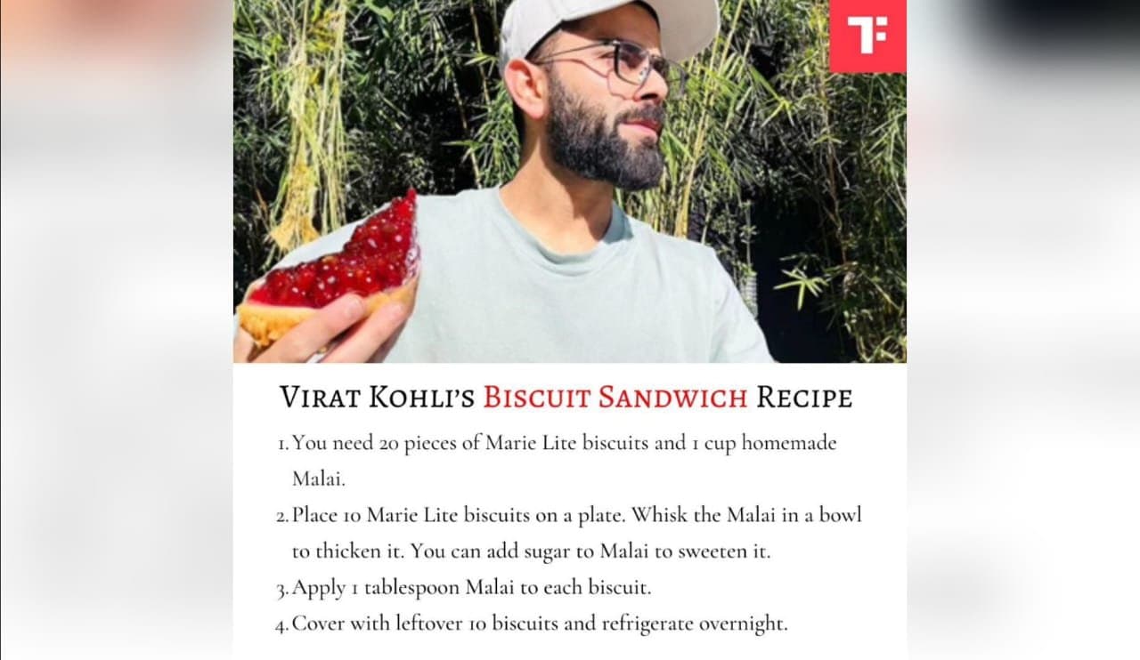 Virat Kohli shares his favourite recipe from his childhood