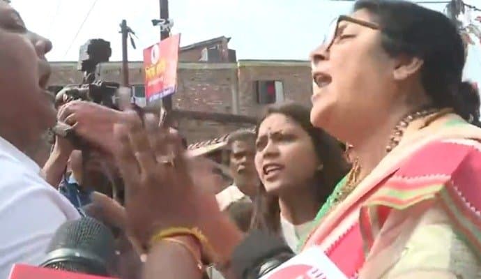 police prevented bjp's women wing delegation from entering sandeshkhali