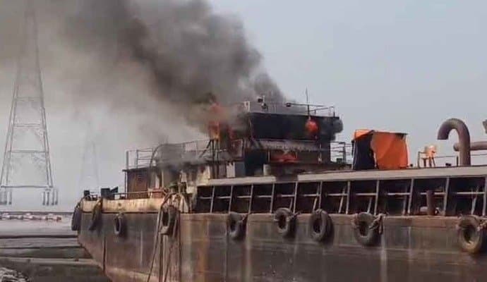 Fire at Bangladeshi ship
