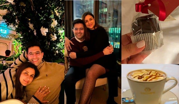Parineeti Chopra cuddles in Raghab Chadda's arms as they celebrate first newyear after wedding!