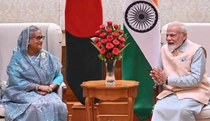 Pm modi pm hasina meeting at delhi