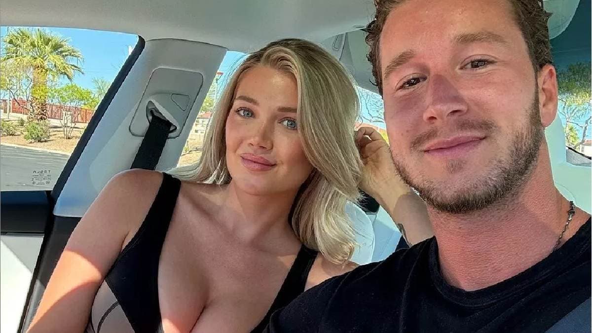 Couple becomes intimate inside a Tesla Car while driving