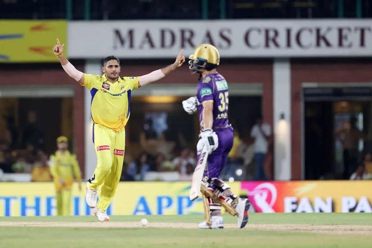 KKR loses to Chennai at Chepauk, first loss in IPL