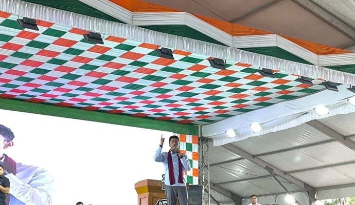 Abhishek banerjee campaign for loksabha election at basirhat