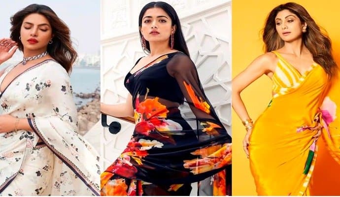 Celeb approved printed saree looks to ace your fashion game!