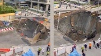Bangkok Road Collapses Into Massive Sinkhole