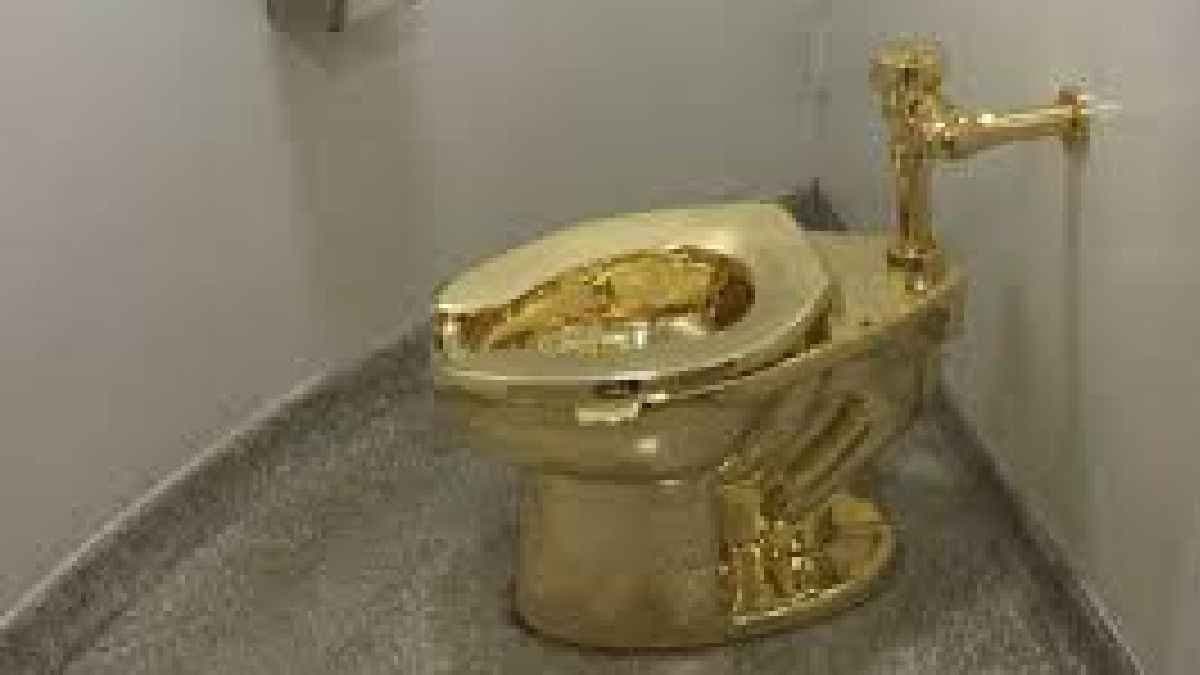 Millionaire s son gets away with stealing a gold toilet
