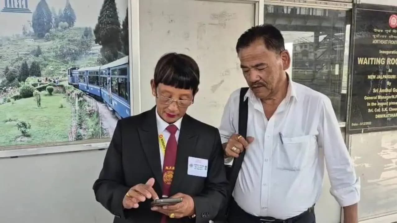 Sarita is the first female ticket collector in the history of Toy Train