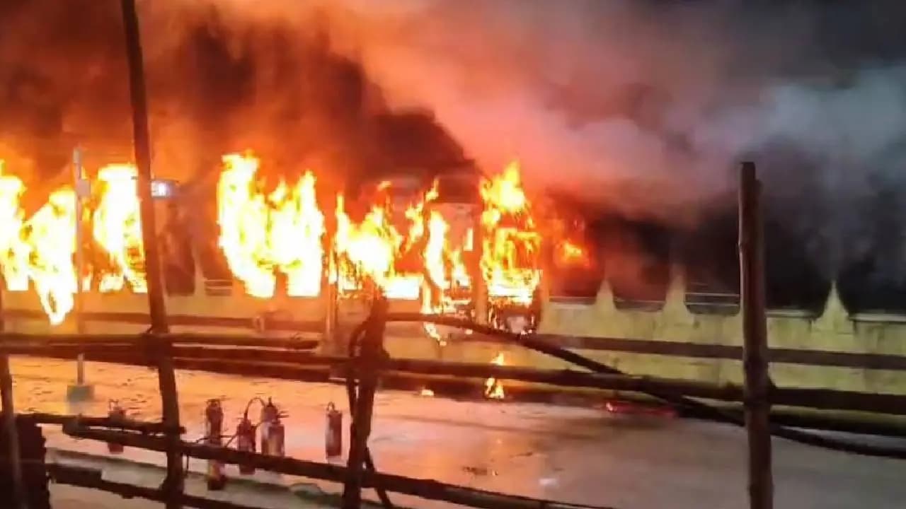 Train Catches Fire