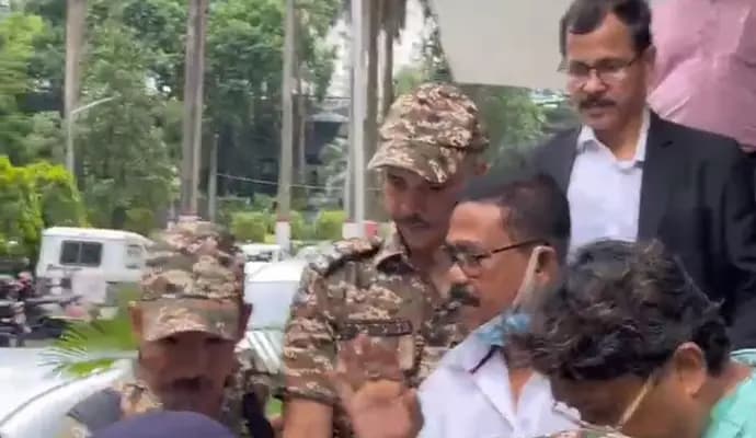 Trinamool MLA Tapas Saha at Nizam Palace