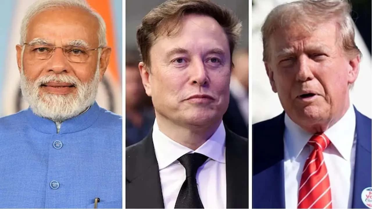 Elon Musk Makes Sudden Appearance Amidst Trump-Modi Phone Call Questions Raised Over Protocol