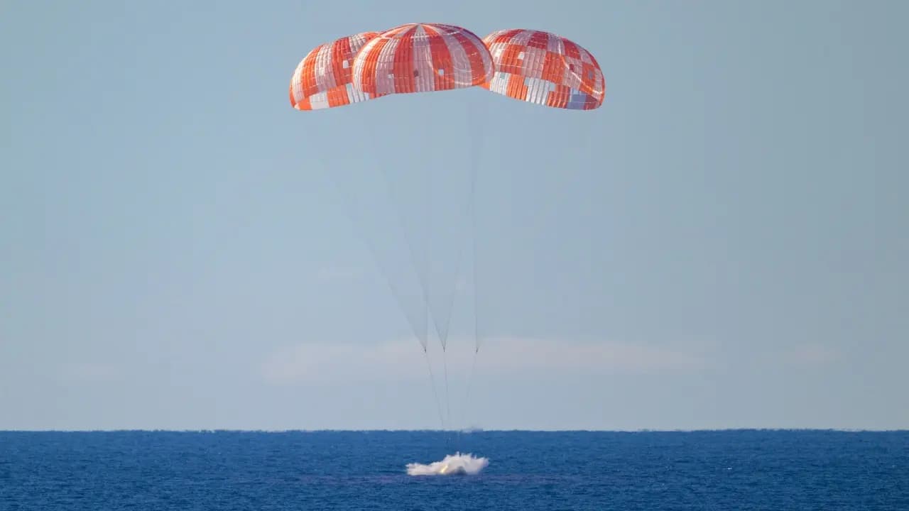 After 10 days mission Artemis II crew splashes down safely in the Pacific Ocean