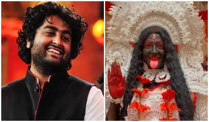 Rooqma Ray Dressed Up As Goddess Kali, Arijit Singh Worships Goddess In His Locality
