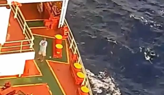 Pirate Ship Intercepted By Indian Navy, Bullets Fired At Chopper