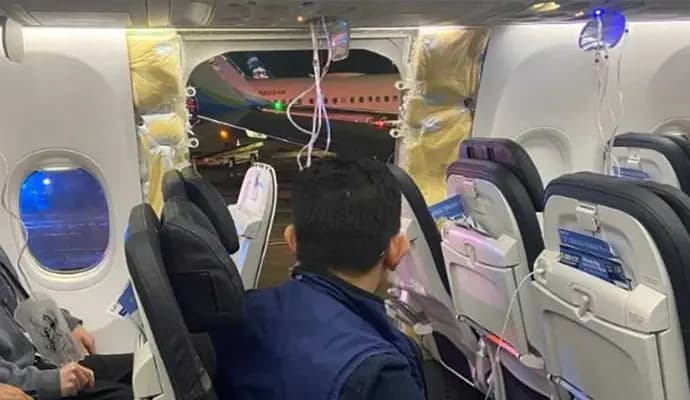 Plane Door Blows Out Mid-Air