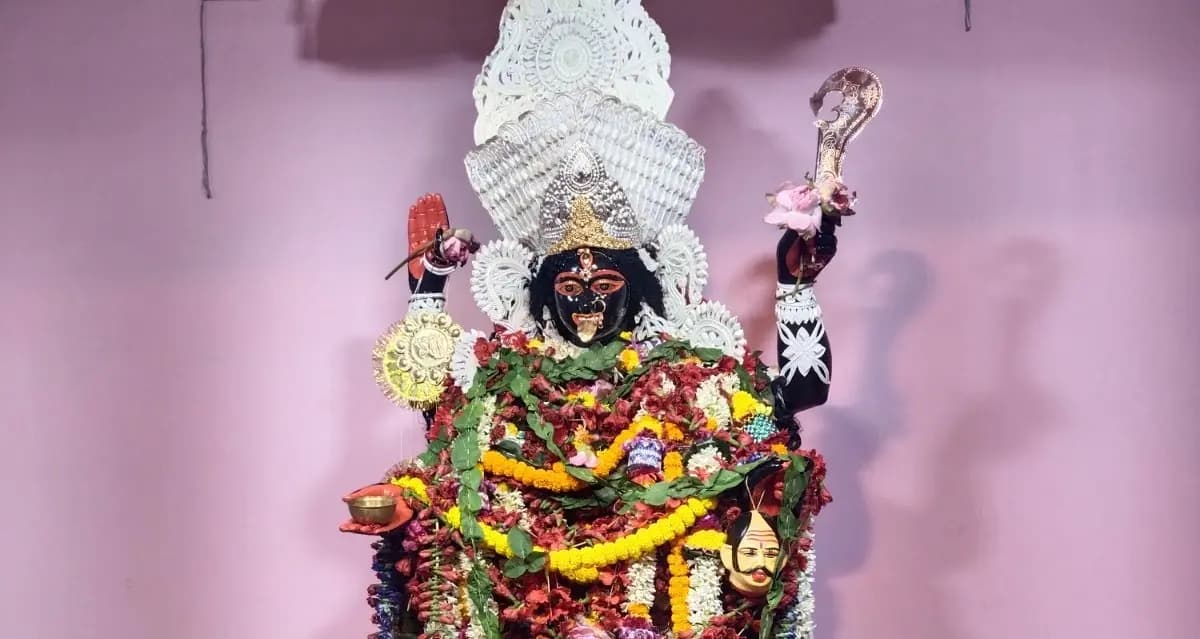 Banerjee family with the local kalipuja hy genaration