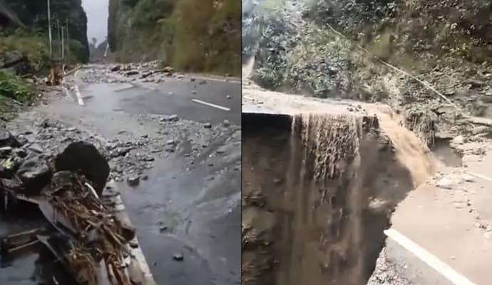 Massive Landslide In Arunachal, Key District Bordering China Cut Off