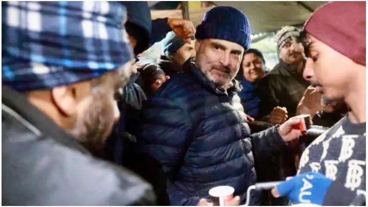 Rahul Gandhi Serves Tea To Pilgrims Waiting At Kedarnath Temple