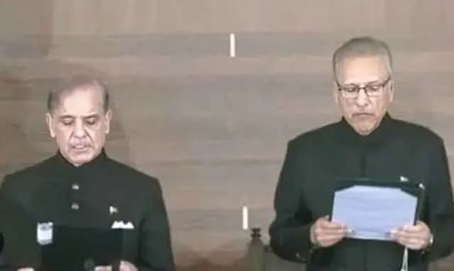 shahbaz shariff takes oath as pak pm