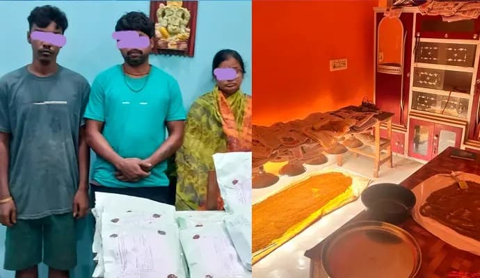 heroine seized, four arrest