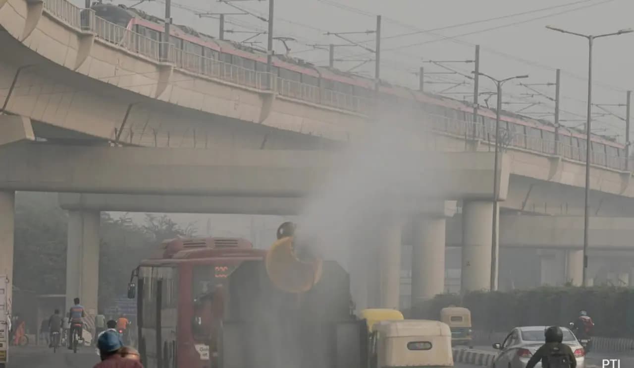 Delhi Starts Spraying Water At Pollution Hotspots