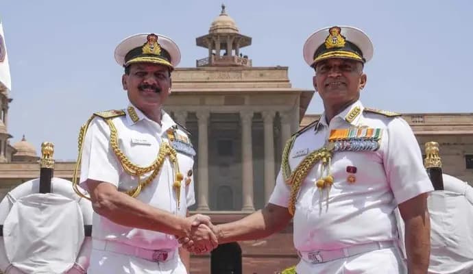 Admiral Dinesh Kumar Tripathi takes charge as 26th Navy chief