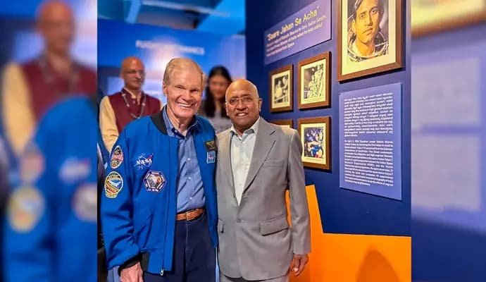 NASA chief meets Rakesh Sharma, first Indian to fly to Space