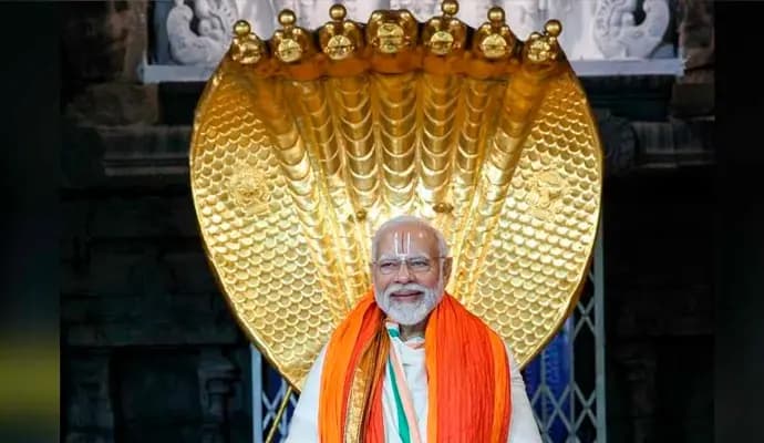Narendra Modi visited venkateshwar temple in tirumala