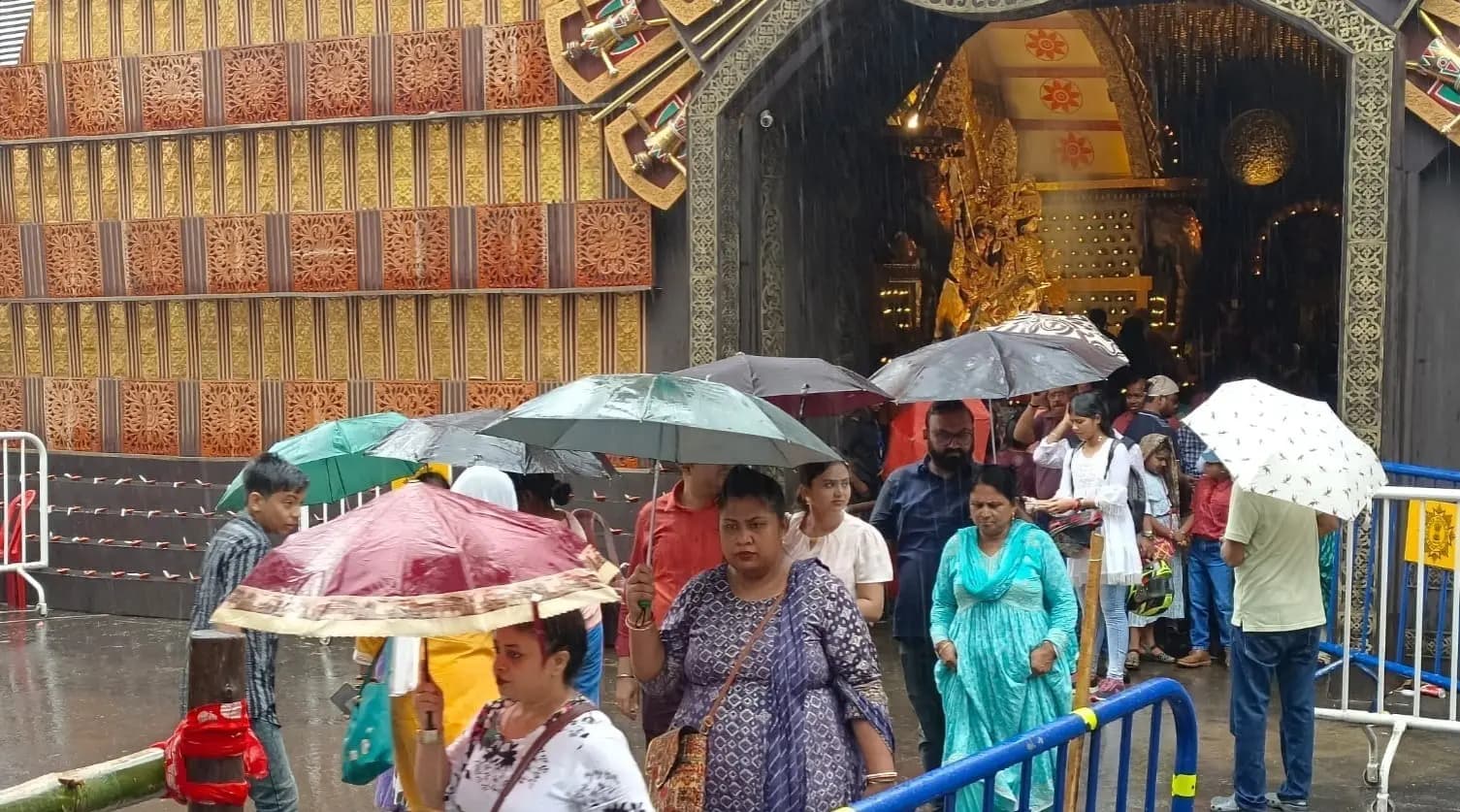 Nabami rain at Kolkata