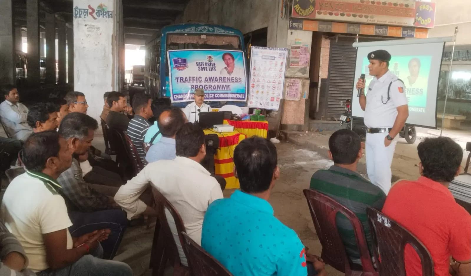 Innovative initiative of traffic department to make bus drivers aware
